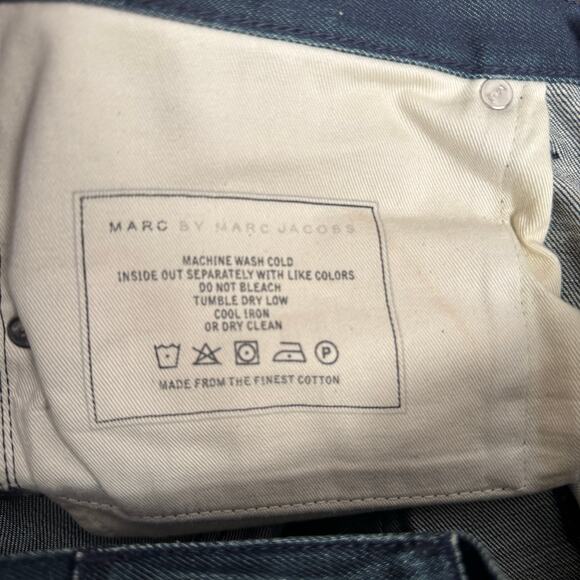 Marc by Marc Jacobs Denim Uniform Fit Jeans Blue Cotton Zip Pockets Mens Sz 36 - Picture 5 of 7